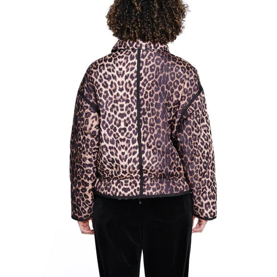 Animal Print Quilted Jacket - Neutral Animal Print