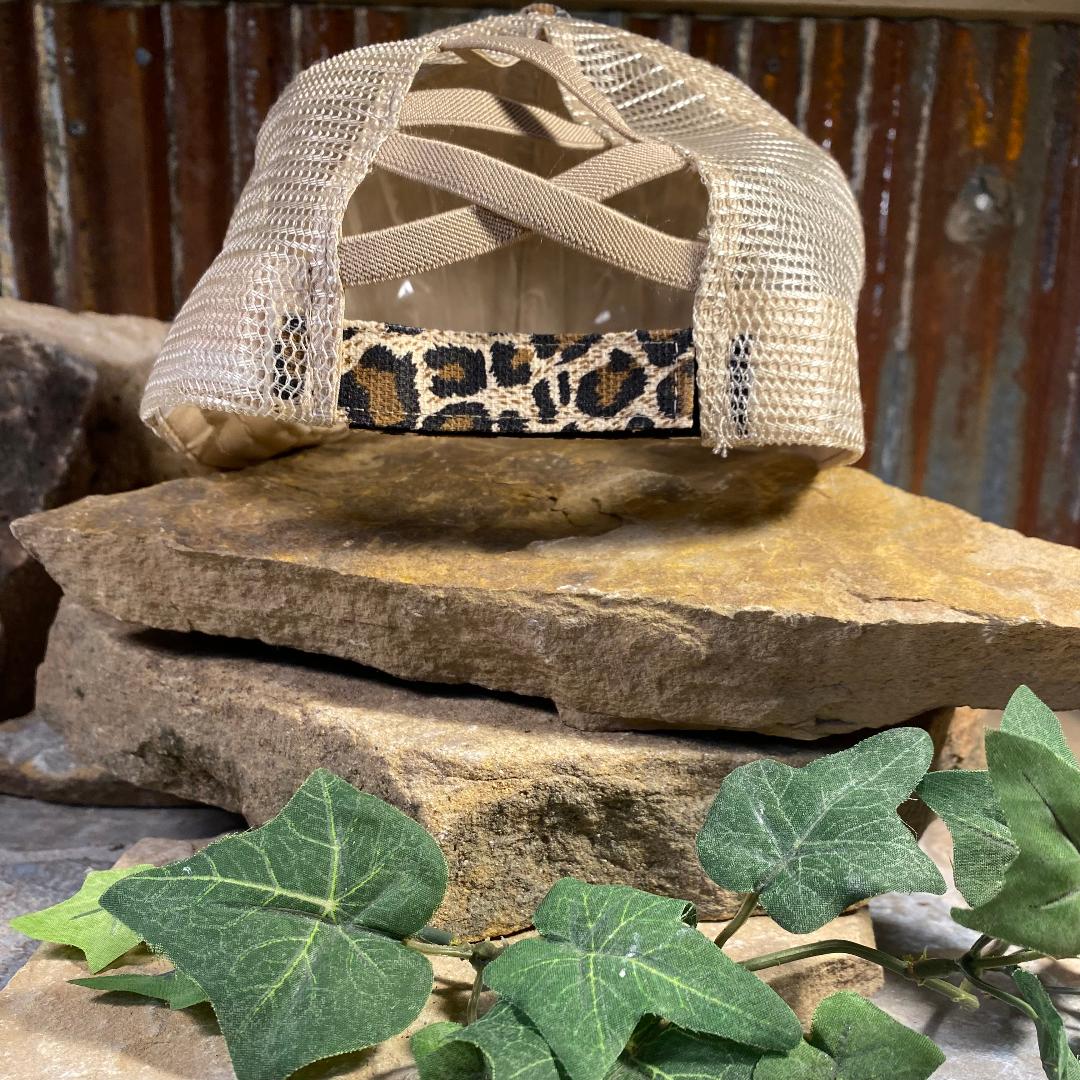 Embroidered TANNED & Tipsey Leopard Cap