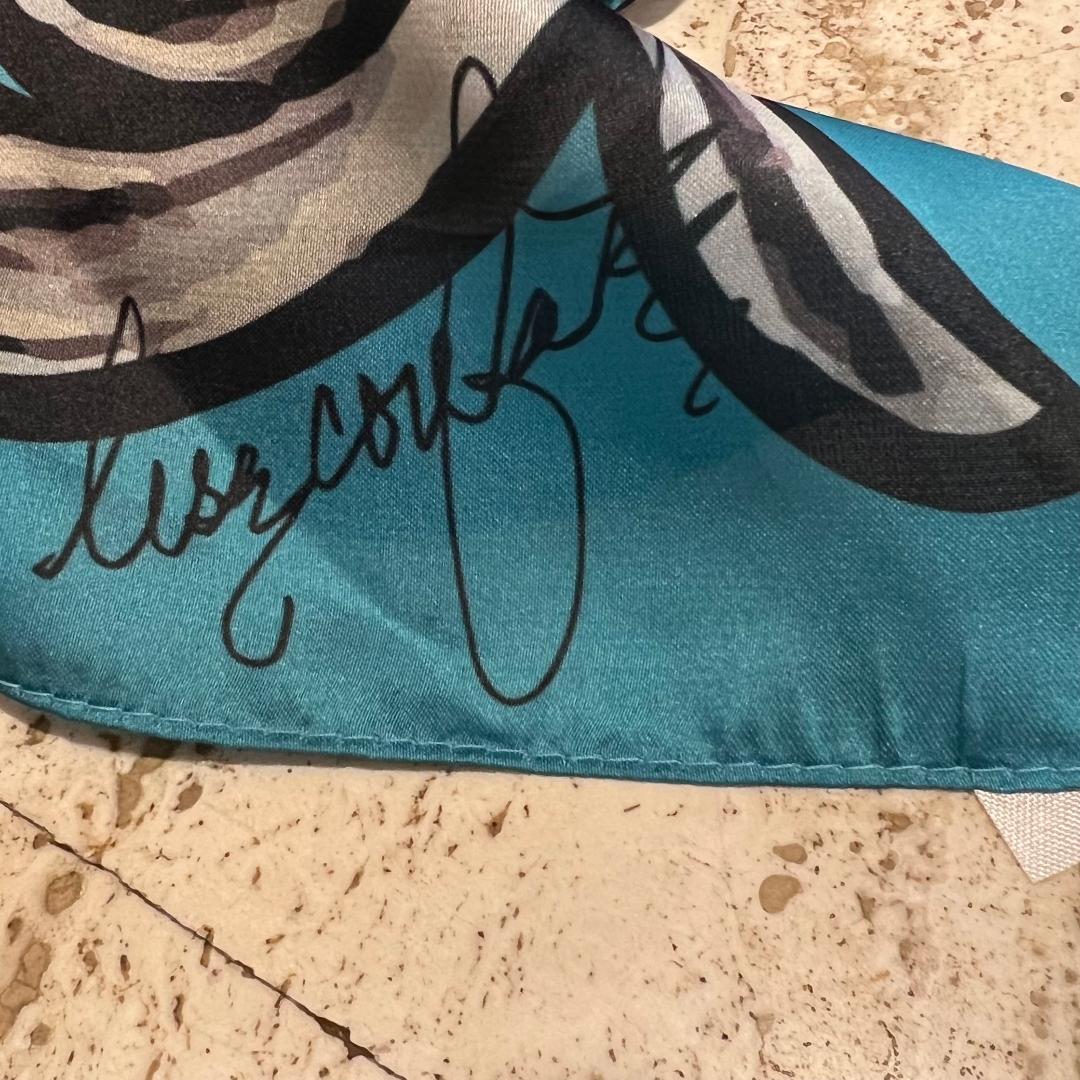 Turquoise Black & Taupe Wild Rag Bandana Scarf