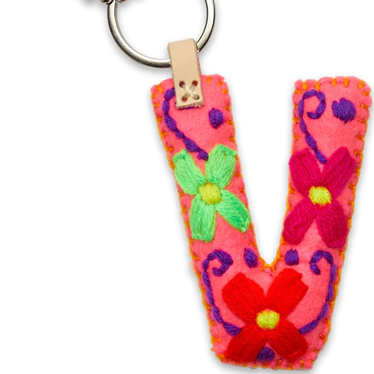 PINK MULTI Felt Alphabet Charms