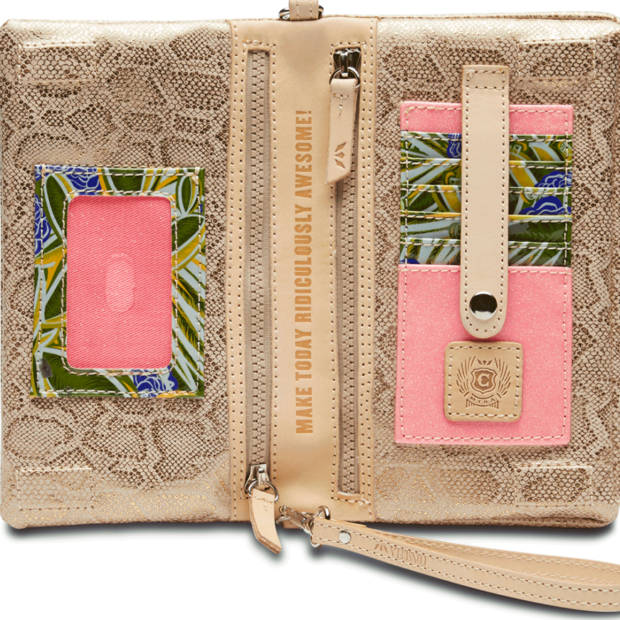 Gilded Uptown Wallet, Clutch or Crossbody