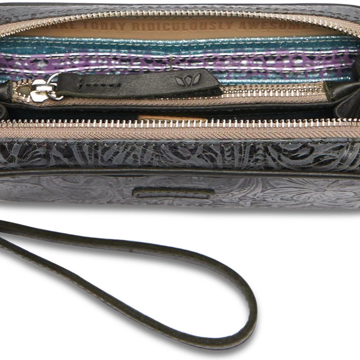 Steely Wristlet Wallet