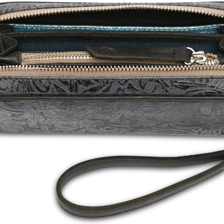 Steely Wristlet Wallet