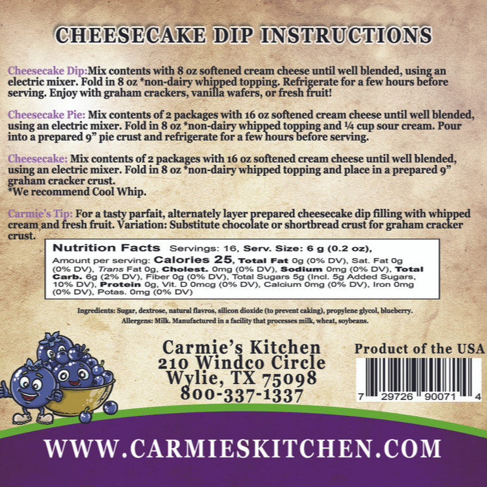 Wild Blueberry Cheesecake Dip