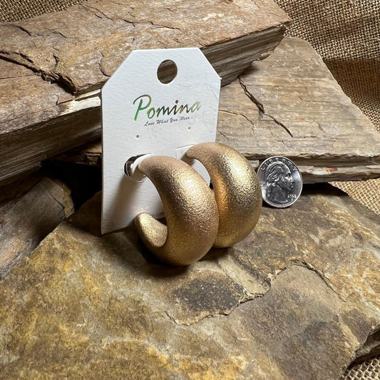 Bold Thick Gold Hoop Earrings