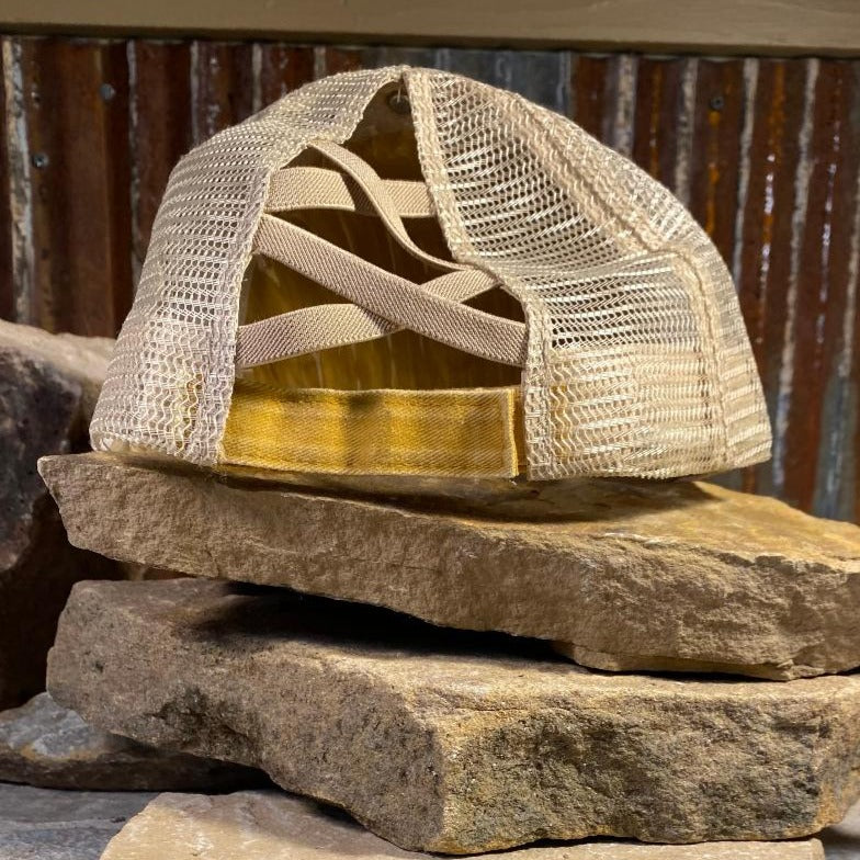Embroidered Floatin' The River Killin' My Liver Mustard Colored Cap