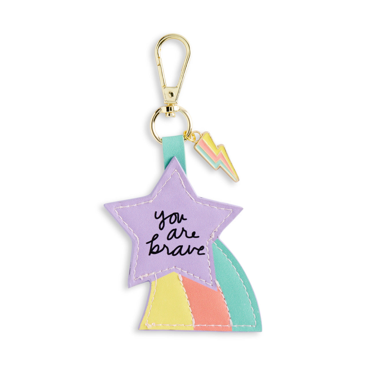 You Are Brave Purple Bag Charm