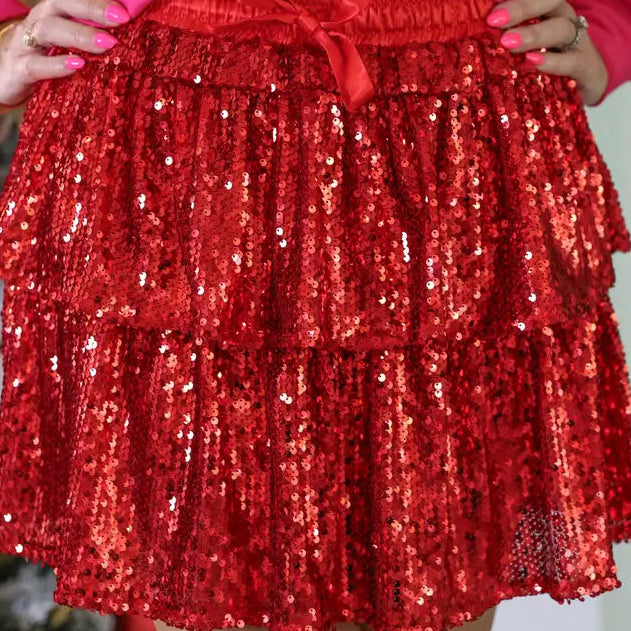 Feel the Fire Sequin Skort