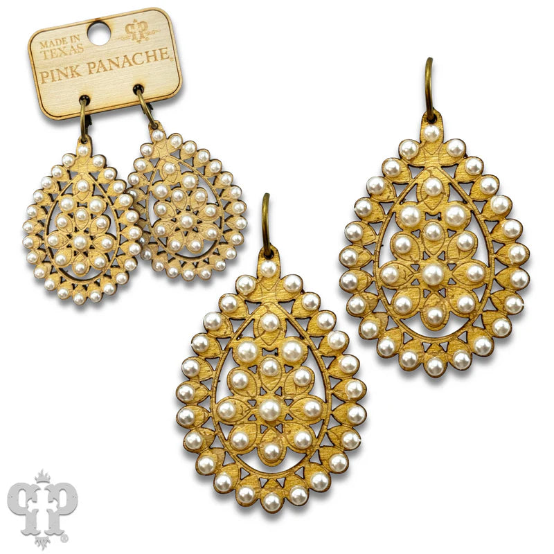 Santa Fe Teardrop Earring Pearl
