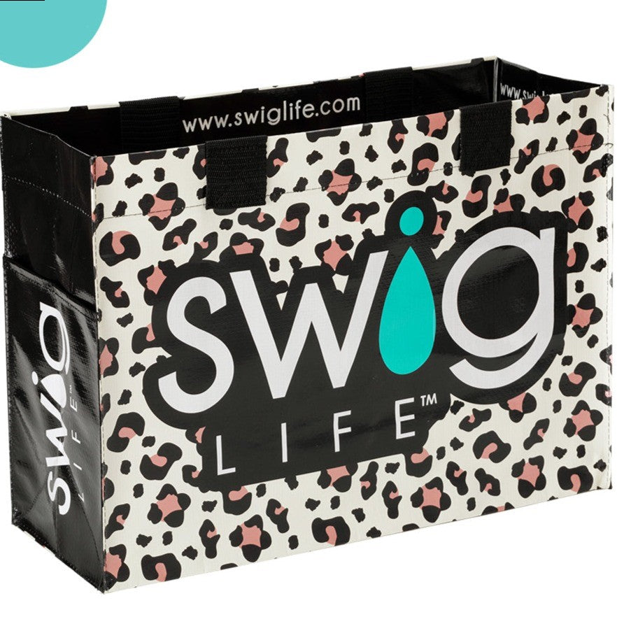 Luxy Leopard Logo Laminated Tote