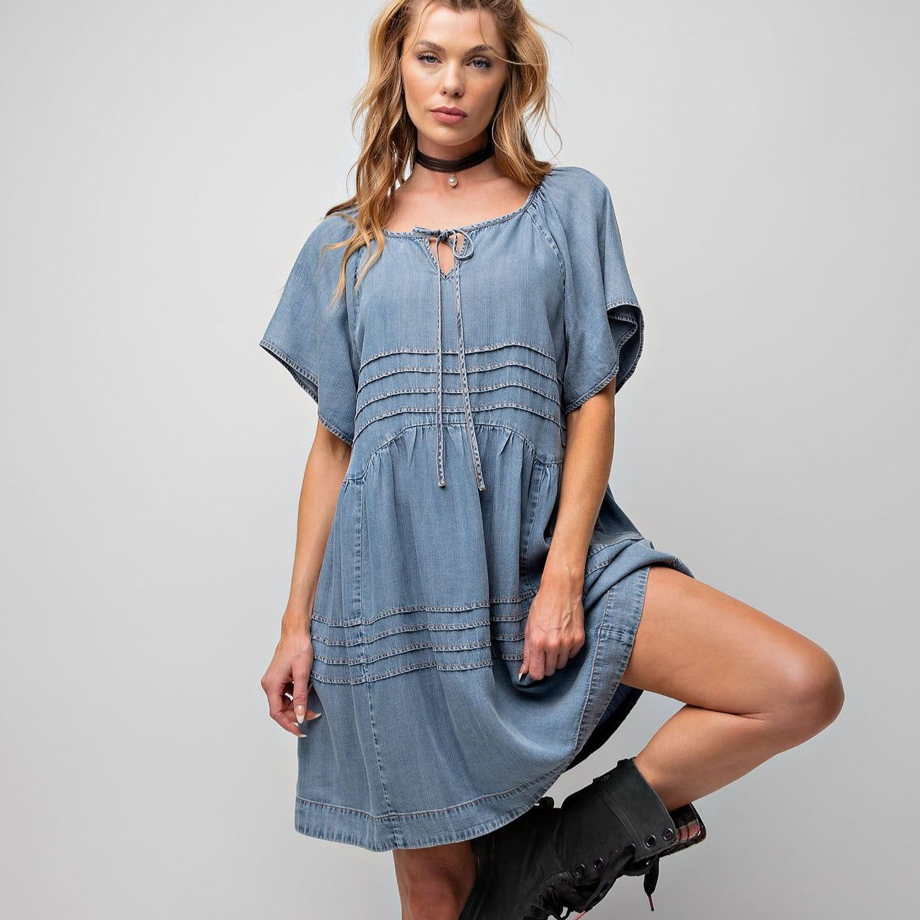 Baby Doll Washed Light Denim