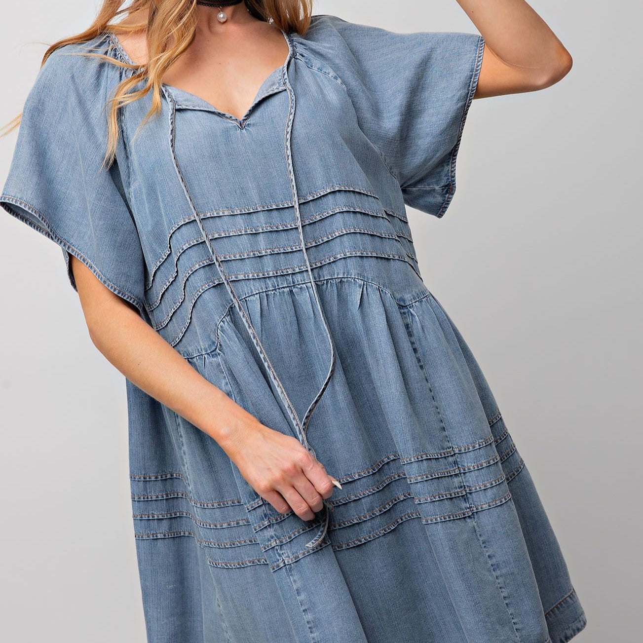 Baby Doll Washed Light Denim