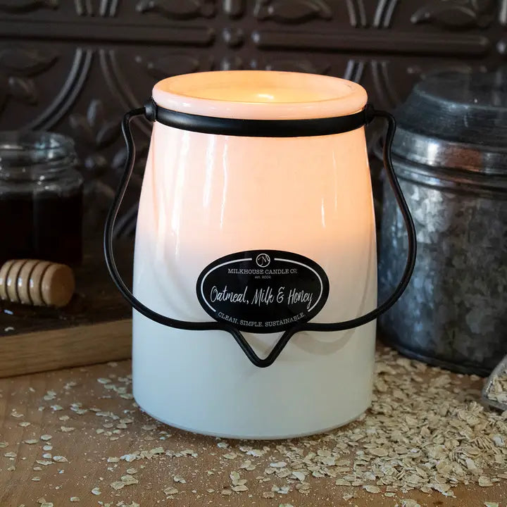 Oatmeal, Milk & Honey Butter Jar Candle and Car Freshener