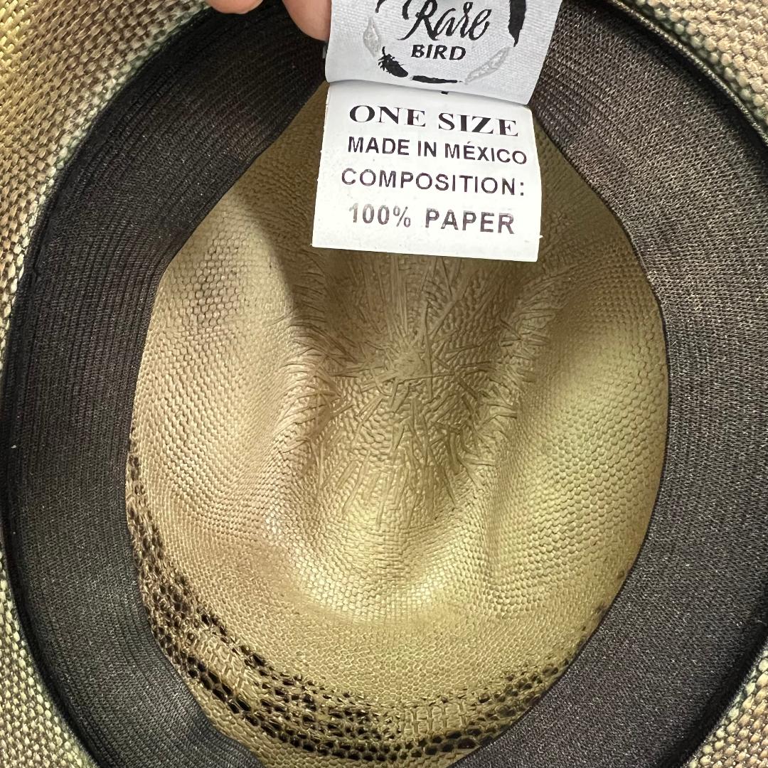 Handcrafted Vintage Gold Feathered Hat Made with 100% Paper