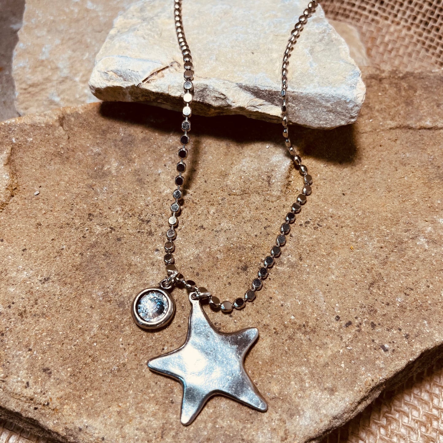 Swarovski Crystal and Star Pendant Necklace