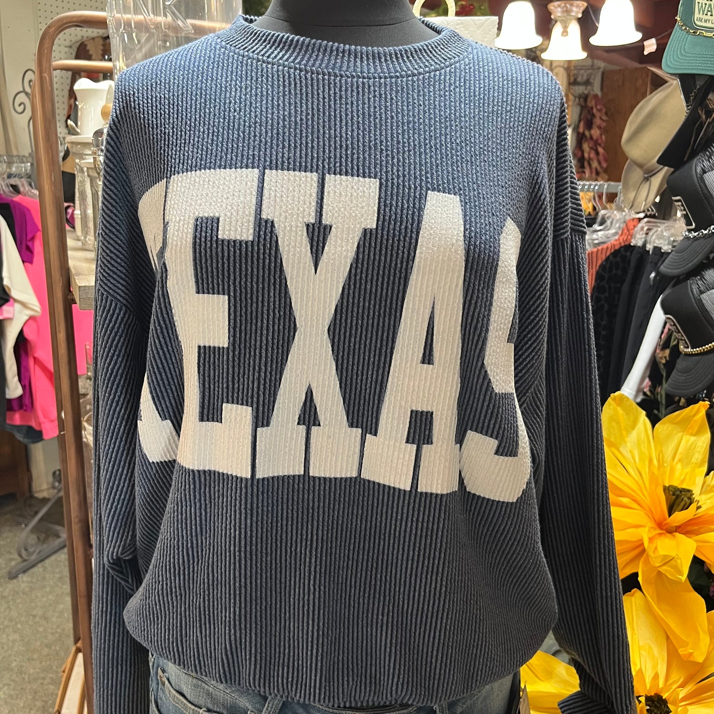 Texas' Comfy Graphic Sweatshirt Midnight