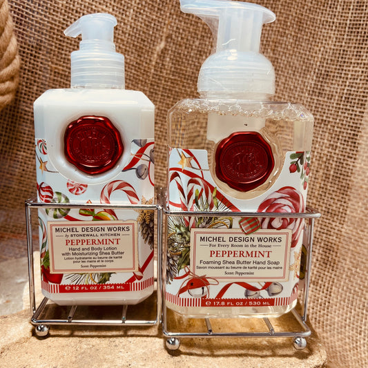 Peppermint Hand Care Caddy Foaming Hand Soap