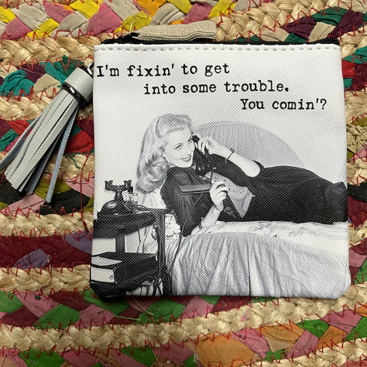 Get Into Trouble Coin Purse