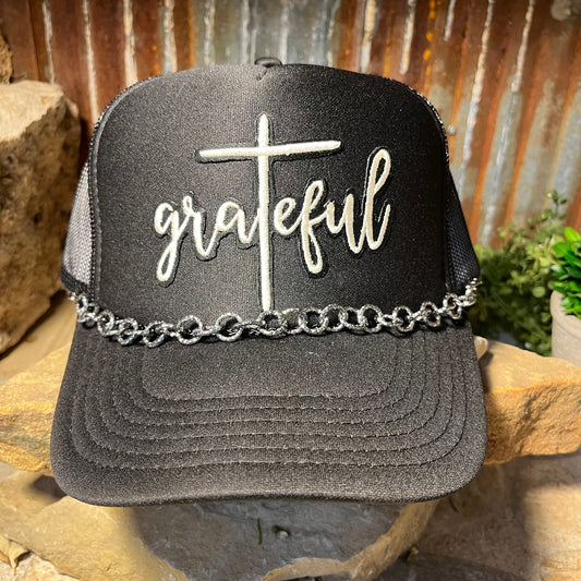 graTeful Embroidered Patch Trucker Cap