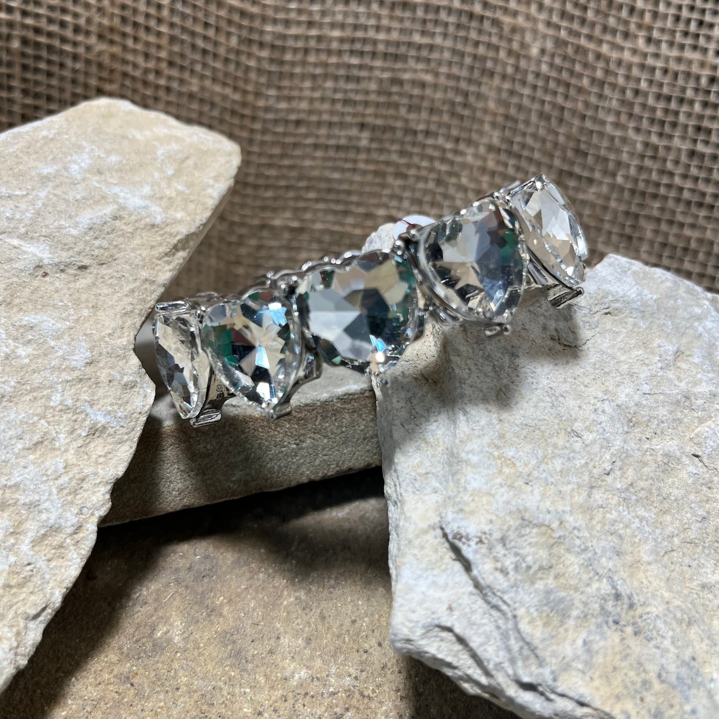 Clear Crystal Heart Jewel Bracelet