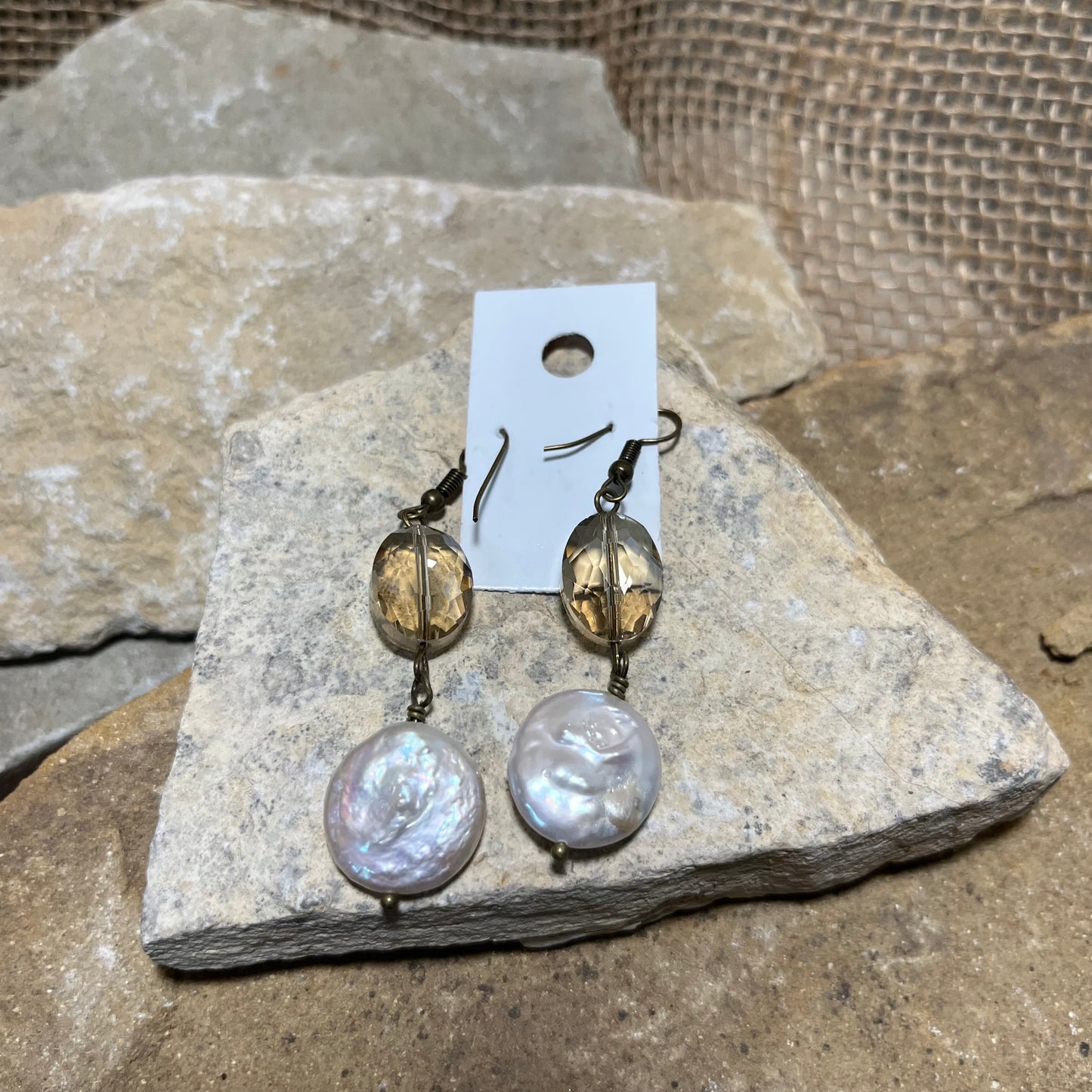Crystal and Pearl Earrings