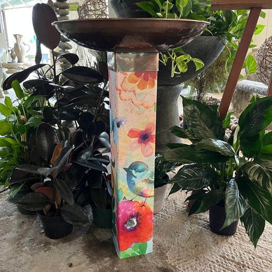 From My Garden Bird Bath Art Pole with Copper Topper