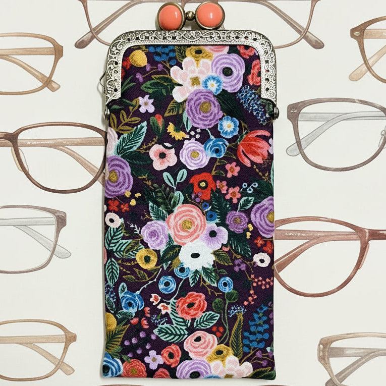 Eyeglass Case - Petite Garden Party Plum