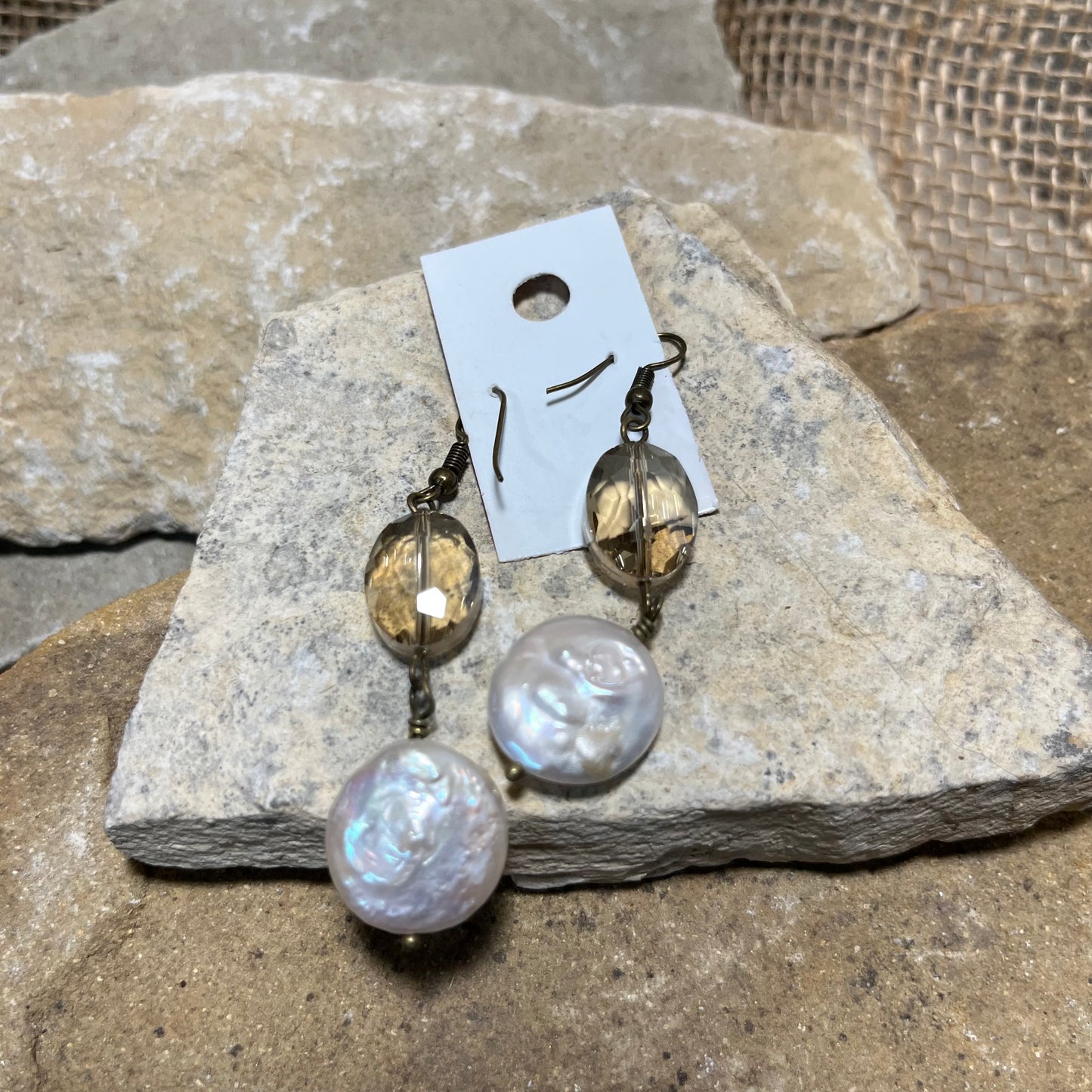 Crystal and Pearl Earrings