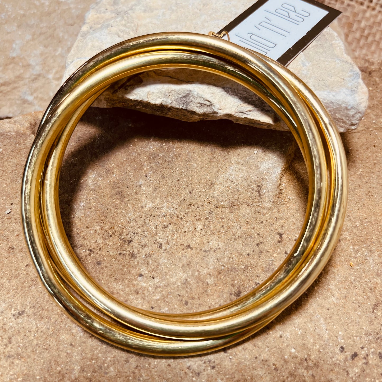 Classic Gold Interlock Stack Bracelet