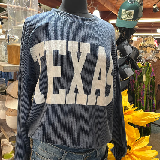 Texas' Comfy Graphic Sweatshirt Midnight