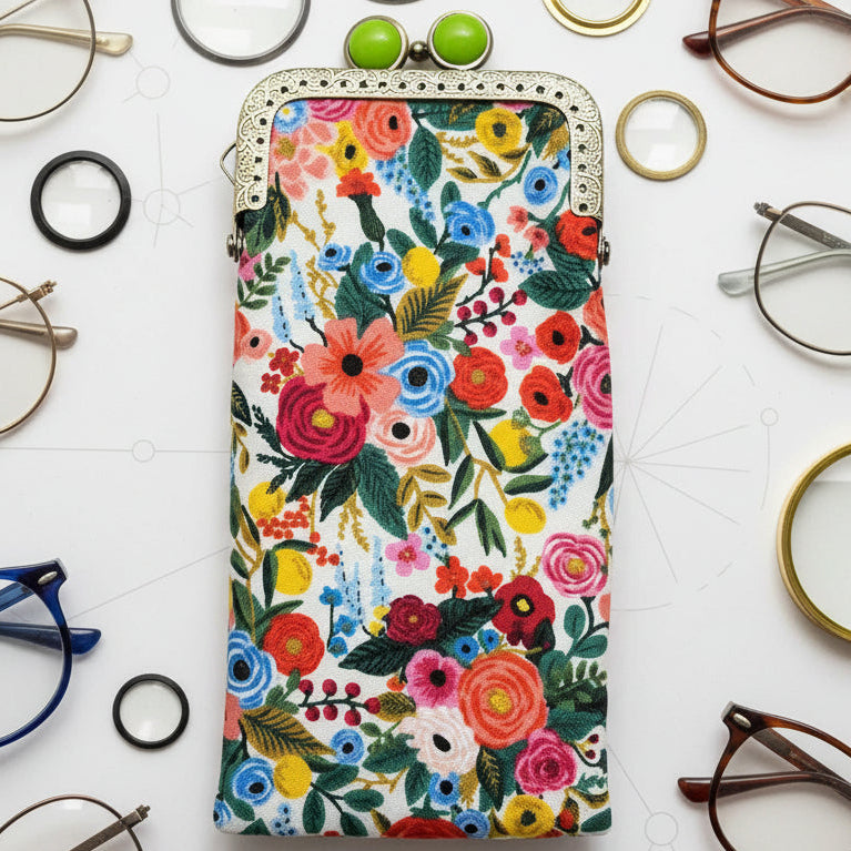 Eyeglass Case - Petite Garden Party Cream