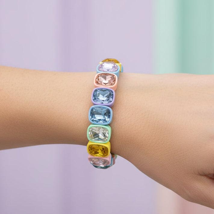 Pastel Multi Color Rectangle Bracelet