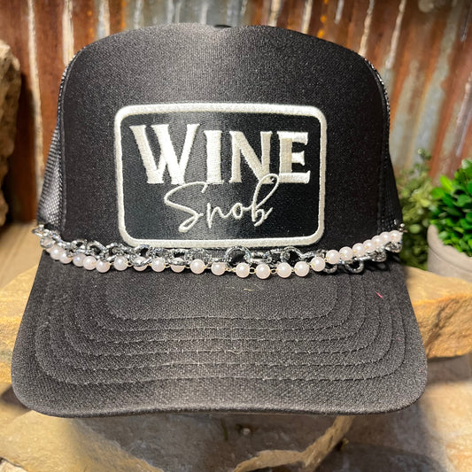 WINE Snob Embroidered Patch Trucker Cap