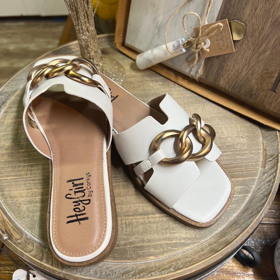 Off The Chain Ivory Sandal
