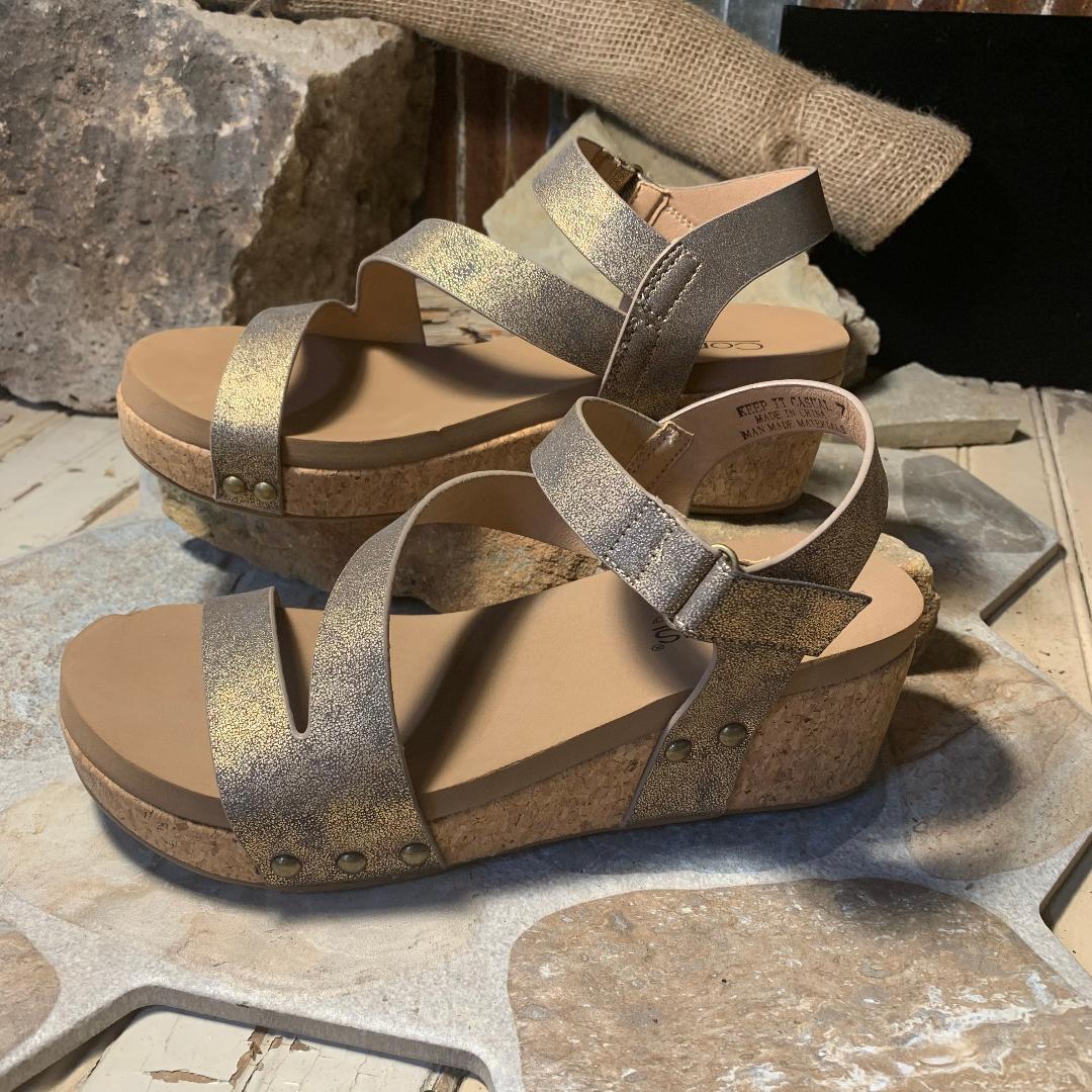 Keep It Casual Bronze Wedge/Sandal