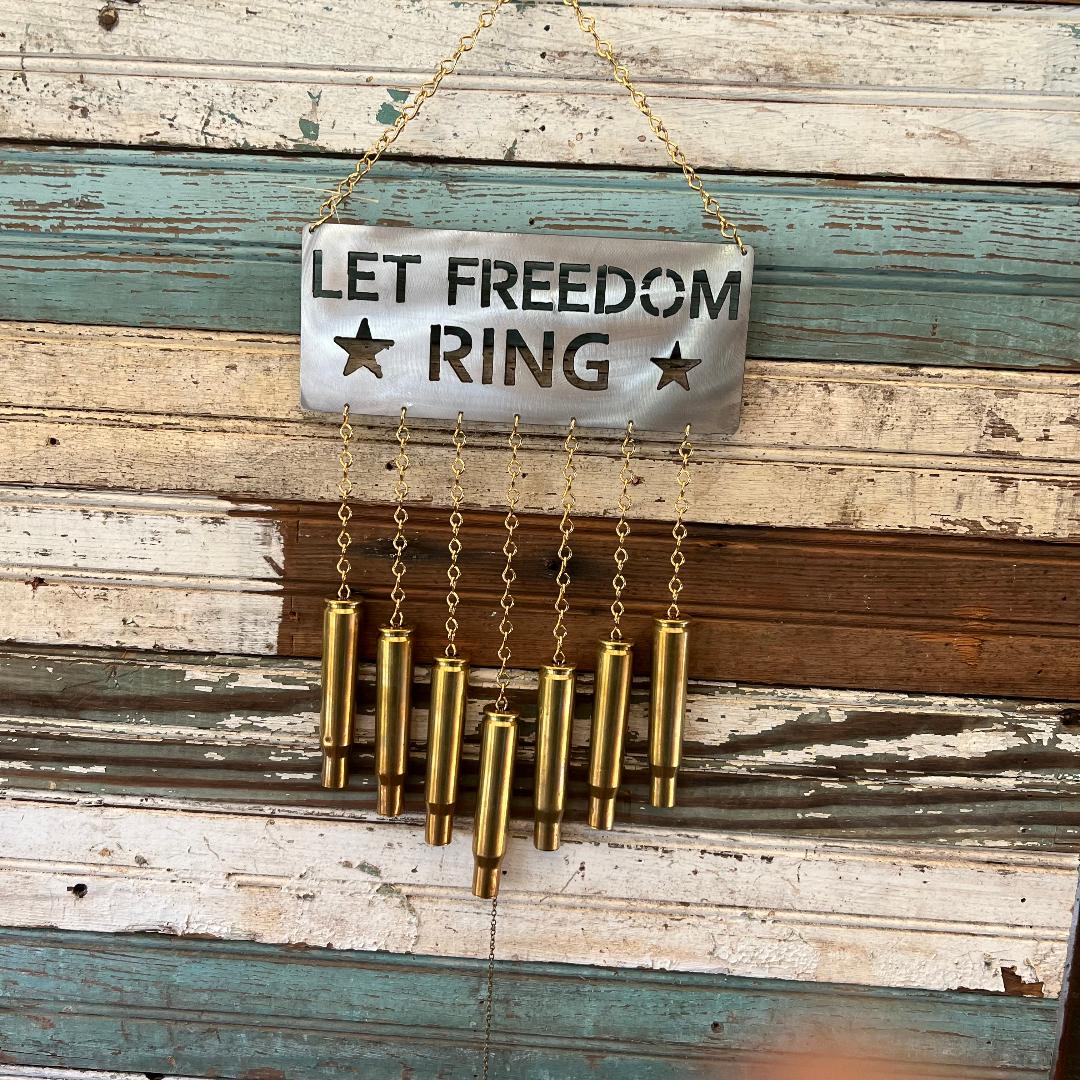 Let Freedom Ring Bullet Windchime .50 BMG