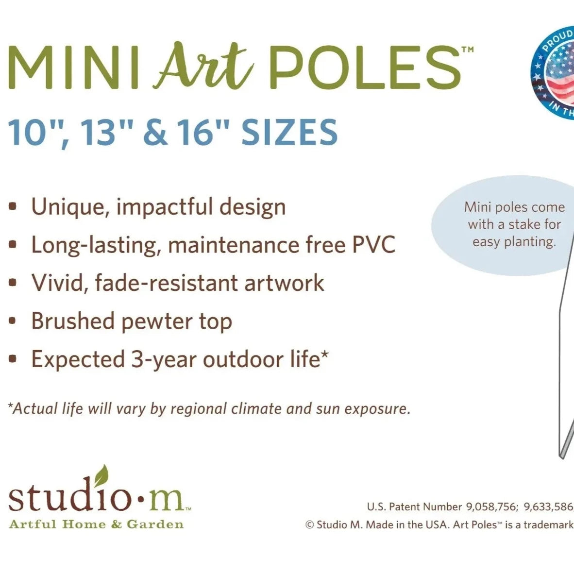 Heart Smile 10" Mini Art Pole