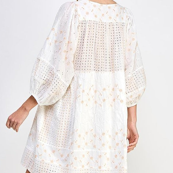 Embroidery Mix Loose Fit Tunic/Dress