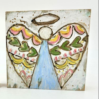 6x1x6" Hand Painted Table Sign, Angel