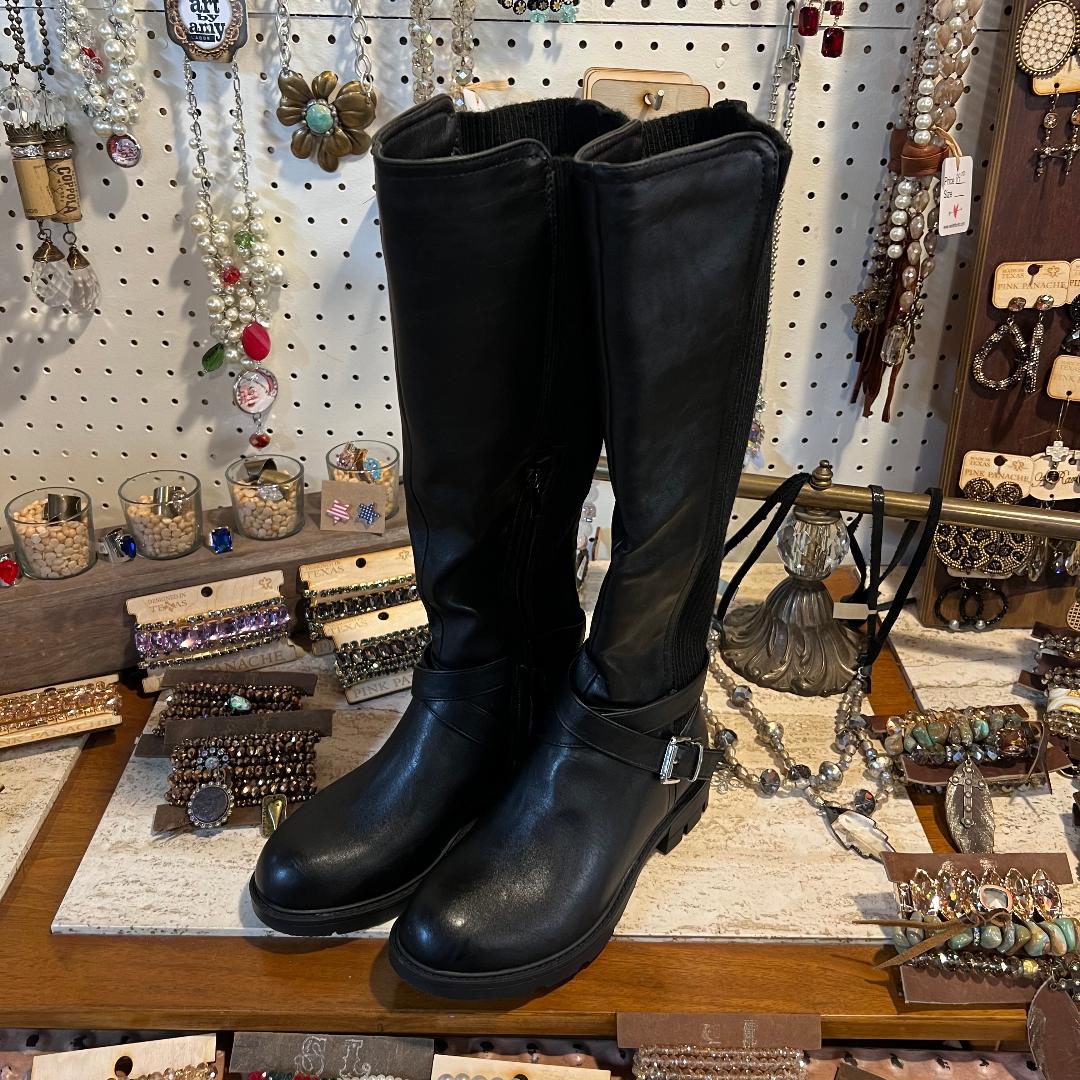 Hayride Knee-High Black Boots