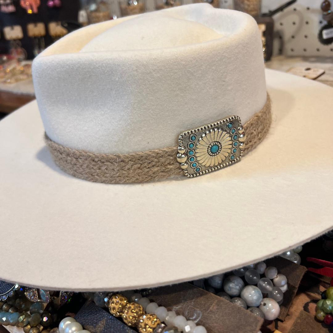 Fling Heart Crown Ivory Felt Hat