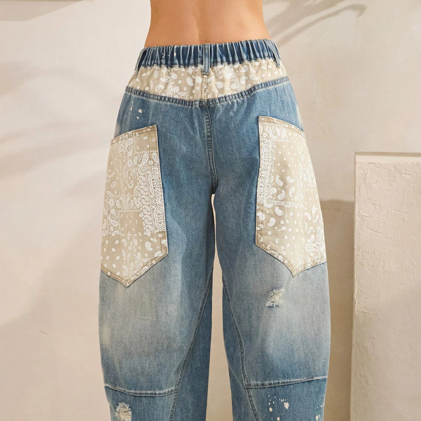 Washed Big Extended Pocket Pants