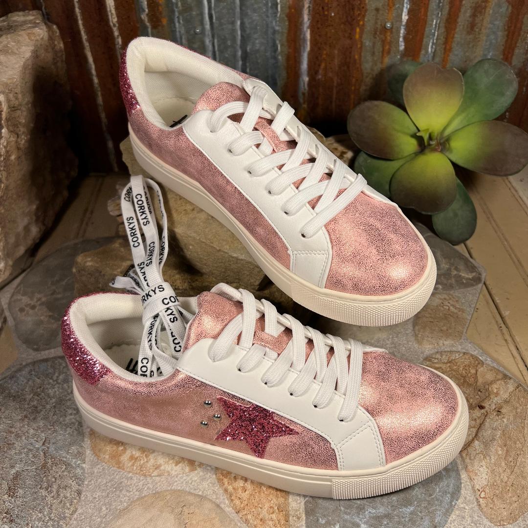 Corkys Supernova Pink Metallic Sneaker