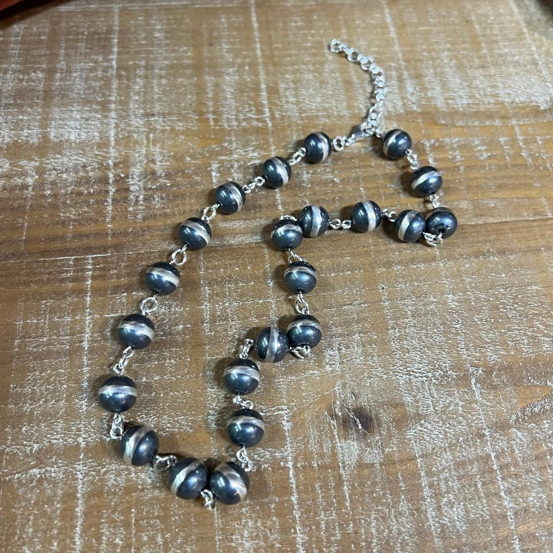 Navajo Pearl 16-inch on Rosary Style Chain Necklace