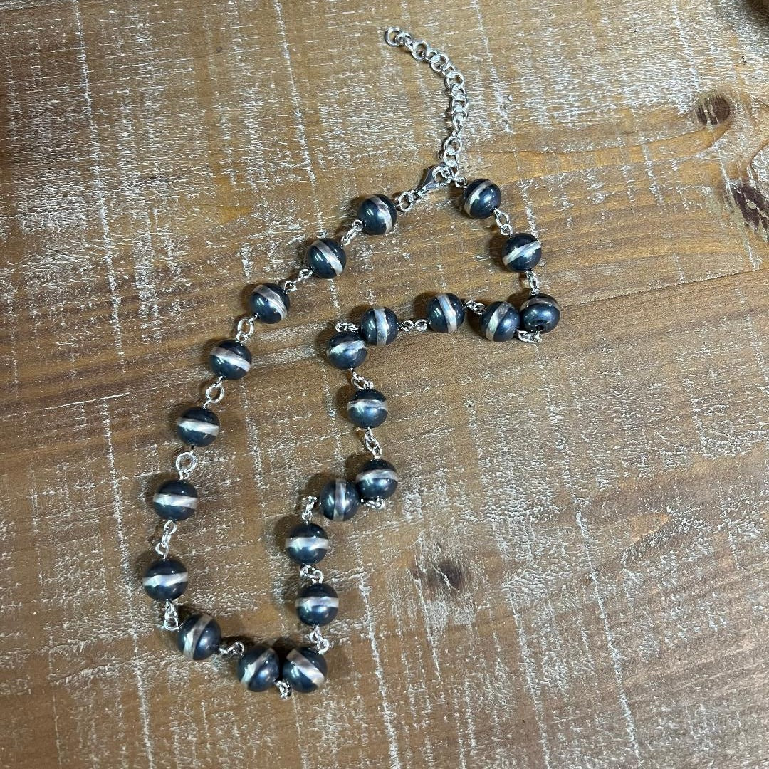 Navajo Pearl 16-inch on Rosary Style Chain Necklace