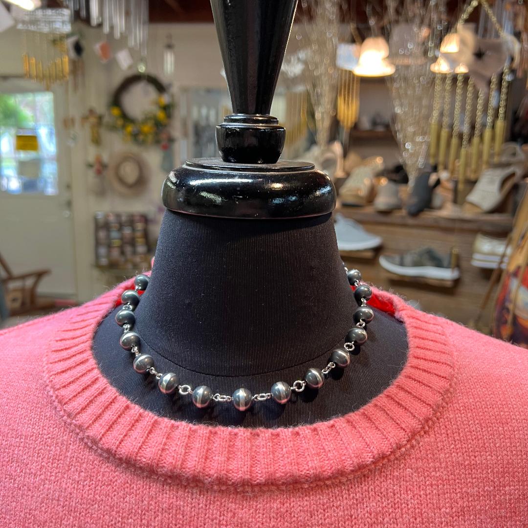 Navajo Pearl 16-inch on Rosary Style Chain Necklace