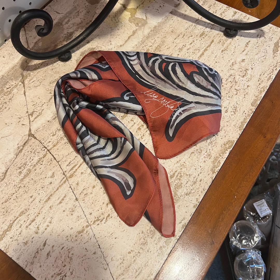 Rust Black & Gray Wild Rag Bandana Scarf