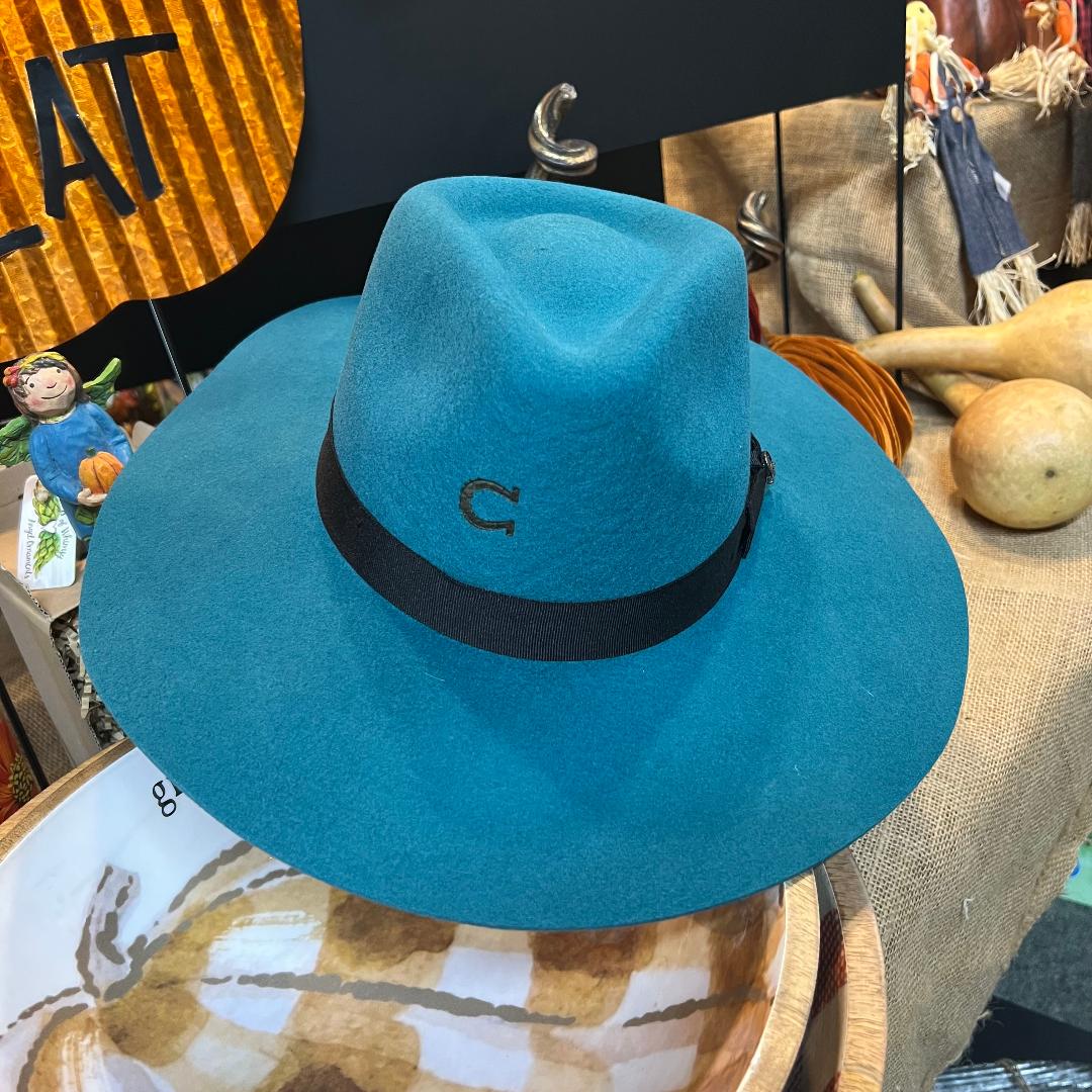 Teal Highway Charlie 1 Horse Felt Hat