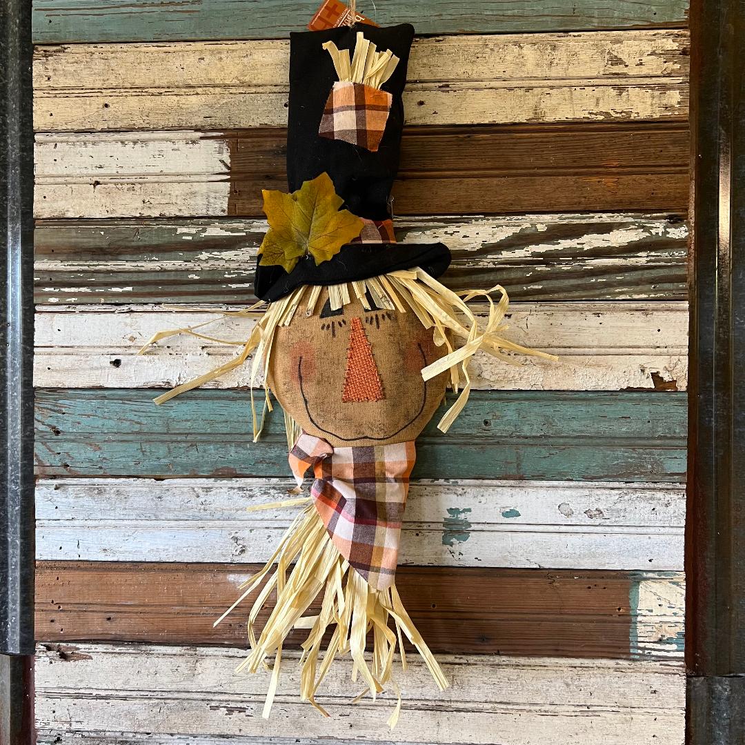 Hanging Scarecrow Head with Top Hat