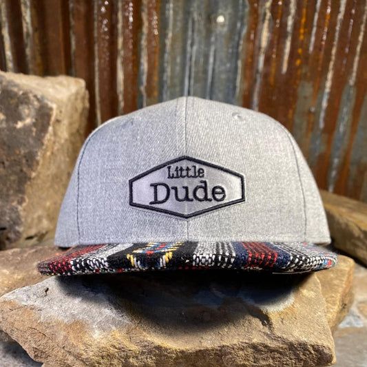 Little Dude Gray and Aztec Toddler Cap